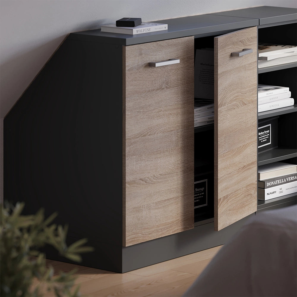 Mobile sottotetto Rion Sonoma/Antracite 80 x 83.8 cm con 2 porte, carcassa 60 cm profondità Vicco