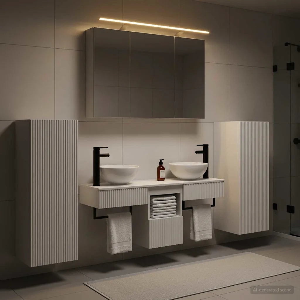 Set di mobili per il bagno 6 pz Bianco 3407111