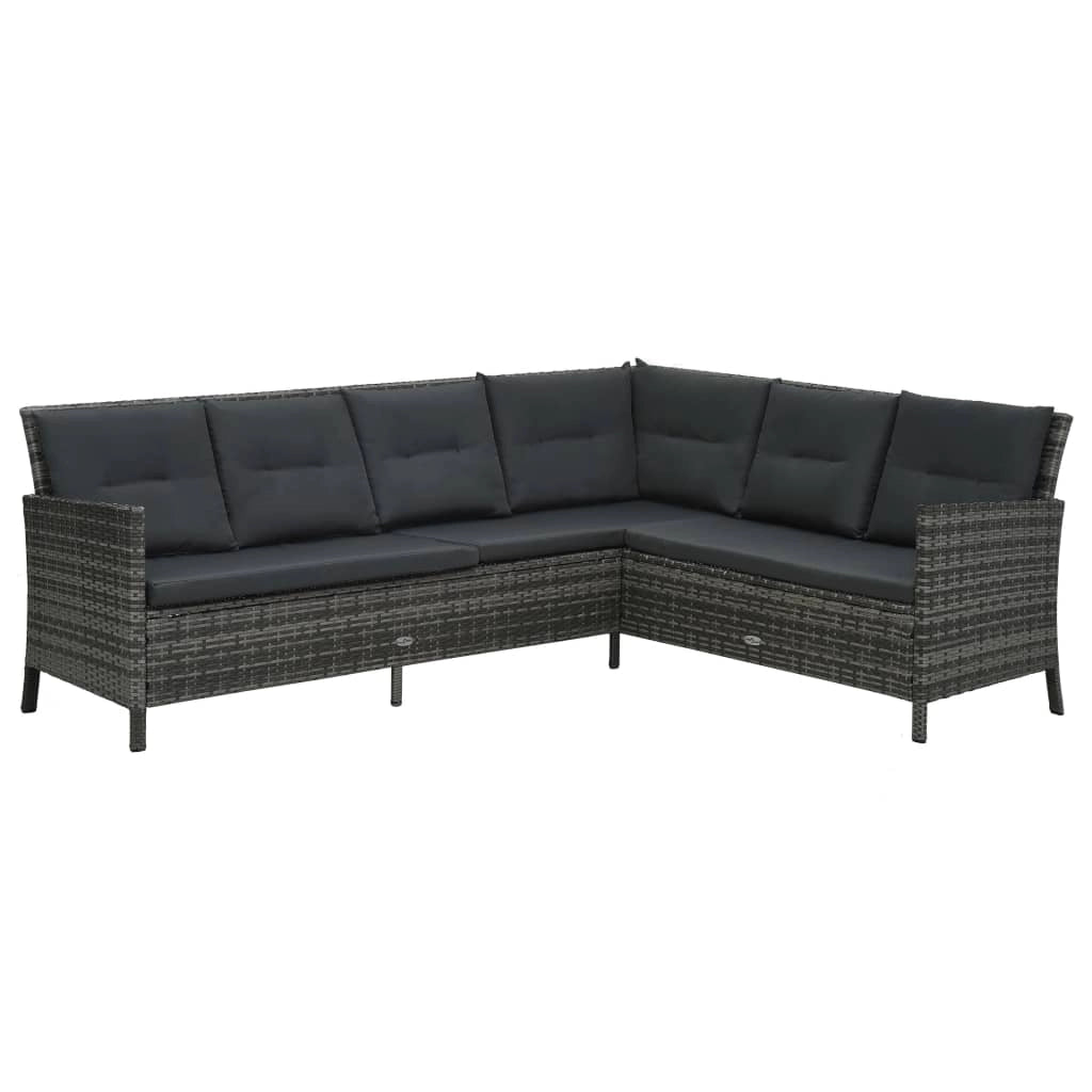 Set mobili da giardino 3 pz con cuscini in poly rattan grigio 02_0015998