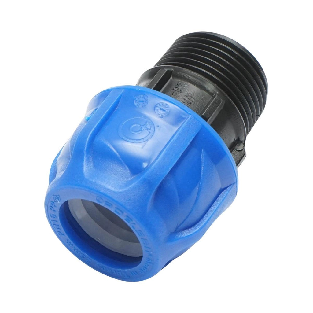 Raccordo Maschio a compressione 25mm X 1", PN16 per sistemi di irrigazione Manicotto Raccordo Tubi Raccordo di giunzione a compressione 25mm X 1pollice, PN16 per sistemi di irrigazione