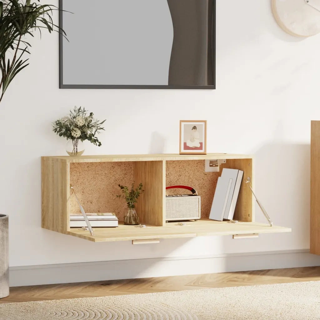 Armadietto a Muro | Mobile Pensile Rovere Sonoma 100x36,5x35 cm Legno Multistrato