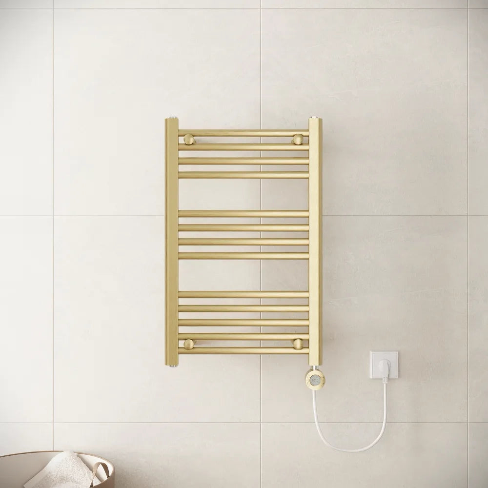 Termoarredo elettrico 700x450 oro spazzolato interasse 400 | Polaris