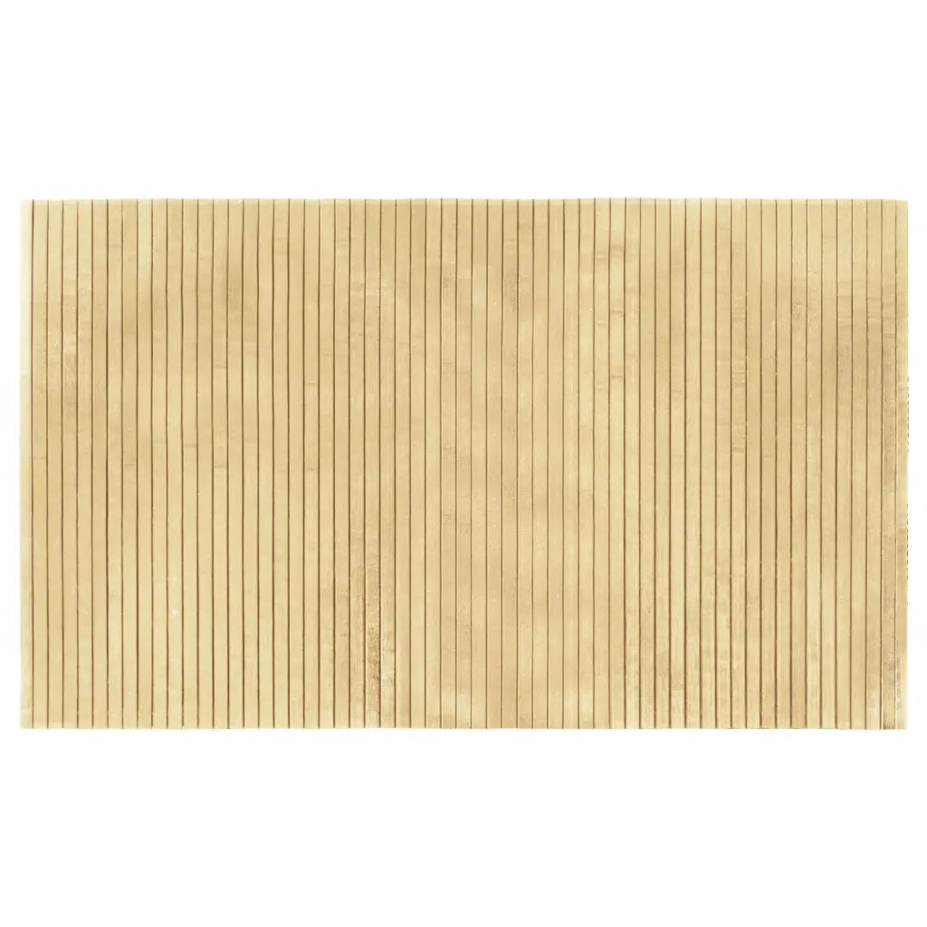 Tappeto Rettangolare Naturale Chiaro 60x100 cm in Bambù 376711