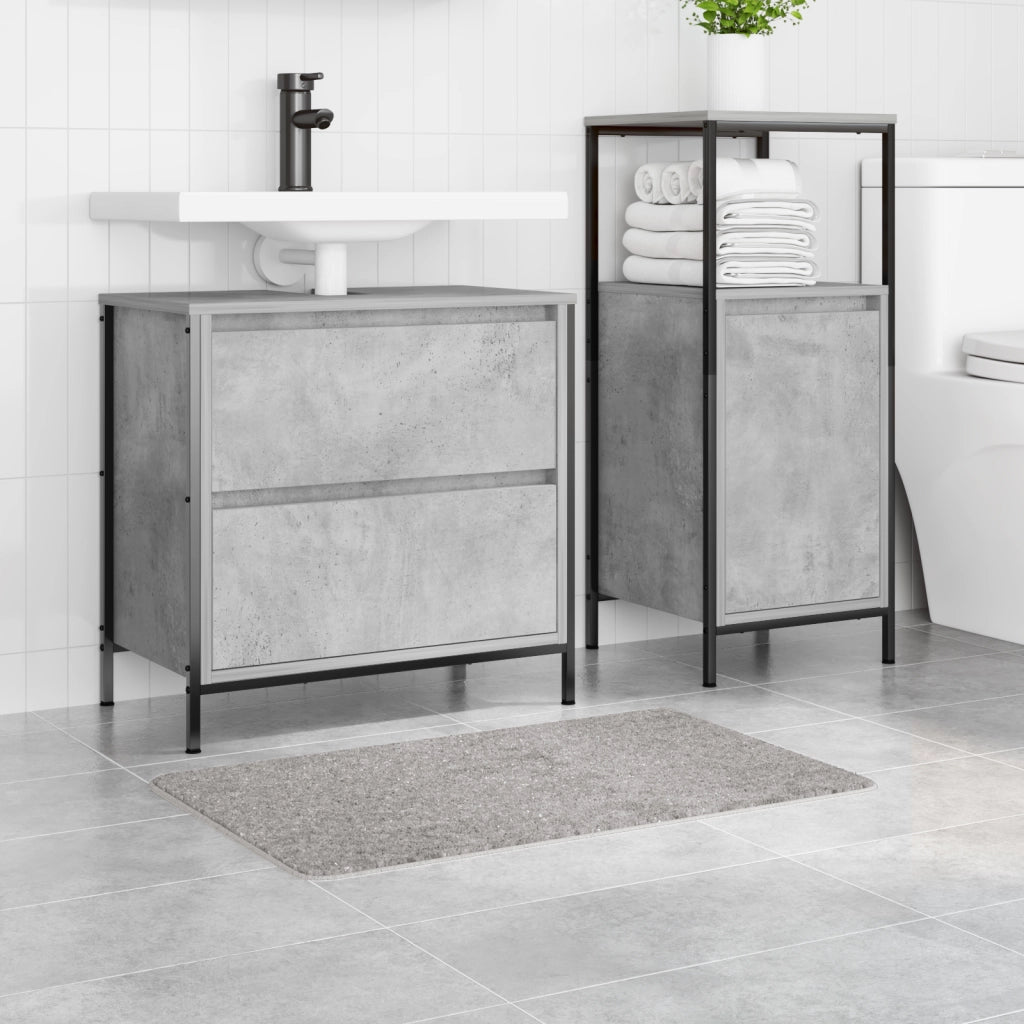 Tappetino da Bagno Rettangolare Grigio 50x80 cm in Polipropilene Antiscivolo