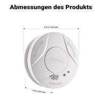 Set 40x Rilevatore di fumo con batteria fissa da 3 V, 10 anni senza manutenzione, allarme antincendio con funzione HUSH, sensore antifumo fotoelettrico affidabile con potenza sonora di 85 dB