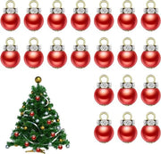20 mini palline di Natale rosse per DIY gioielli e casa di bambole albero di Natale - Accessori di decorazione di Natale festivi