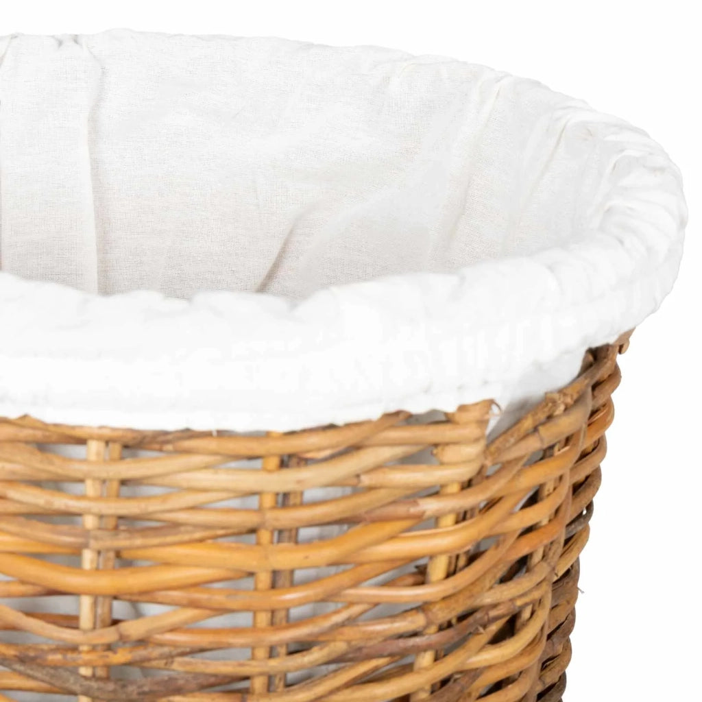 Cesto per Lavanderia 2 pz Marrone Rattan Kubu CFW9645021