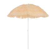 Easycomfort Ombrellone da Spiaggia a 8 Stecche con Palo Inclinabile, in Poliestere e Metallo, 1.6x2 m, Beige