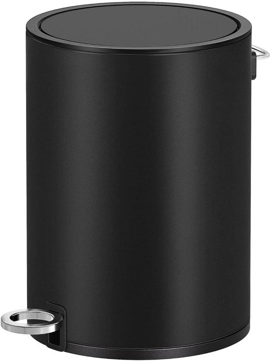 Recipienti da 3 litri con coperchio softclose e contenitore interno in plastica rimovibile, adatto per bagno, ufficio e altro - nero LTB011B01.