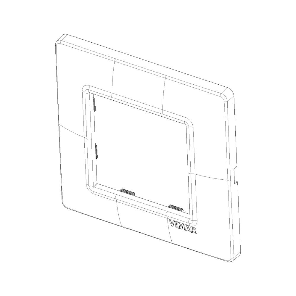 Vimar placca 2p tecnopolimero bianco per supporto montaggio su cassetta tonda