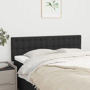 Testiera Nera 144x5x78/88 cm in Tessuto 346458