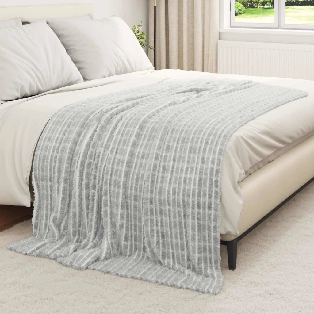 Coperte da Pile 6 pcs Grigio 200 x 150 cm Panno