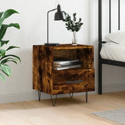 Comodino Rovere Fumo 40x35x47,5 cm in Legno Multistratocod mxl 129233