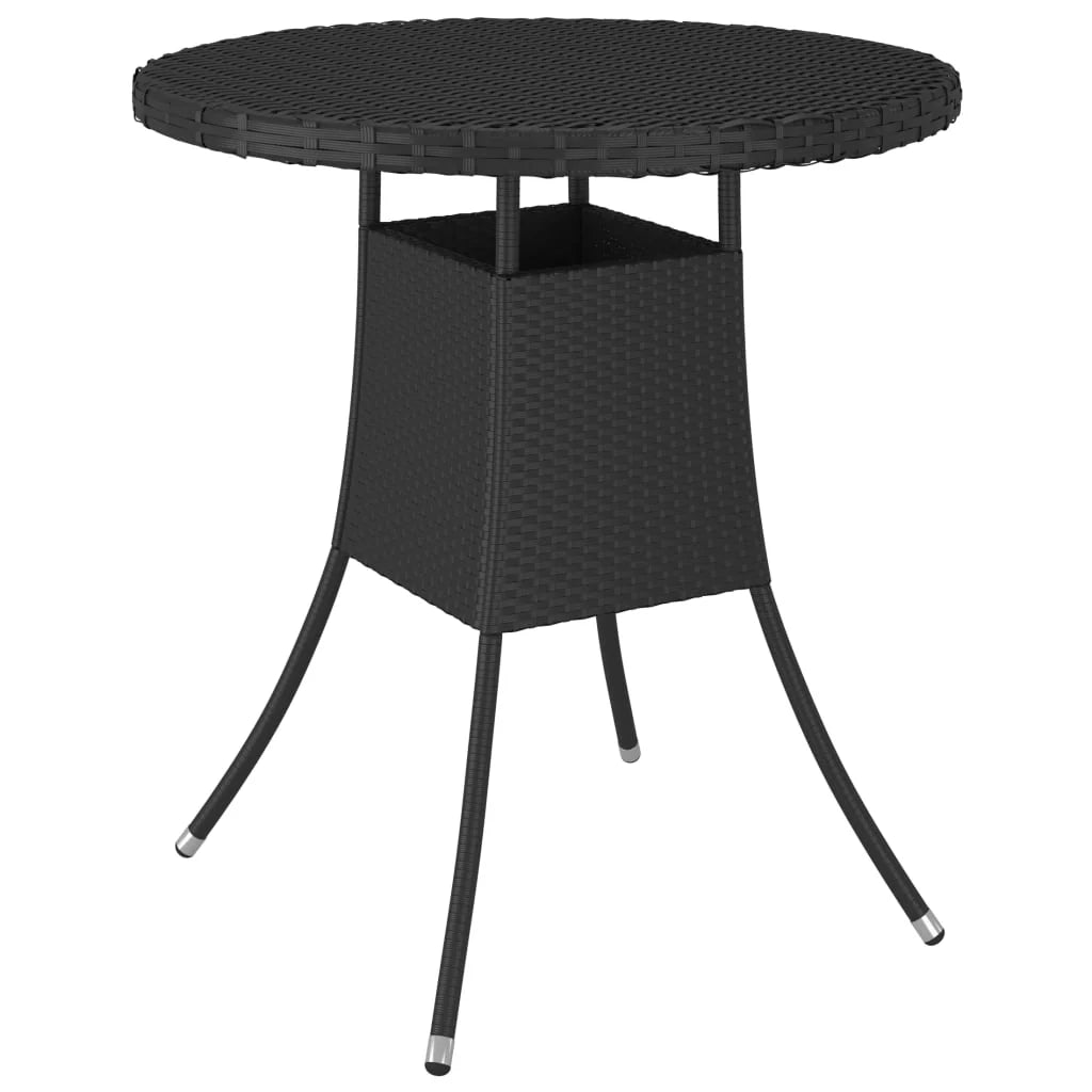 Set di mobili da giardino mobili da esterno 5 pezzi con cuscini resina intrecciata nera 02_0016476