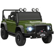 MACCHINA ELETTRICA PER BAMBINI 3-5 ANNI LAND ROVER OFFICIALE 12V CON TELECOMANDO, SOSPENSIONI, LUCI LED, VERDE