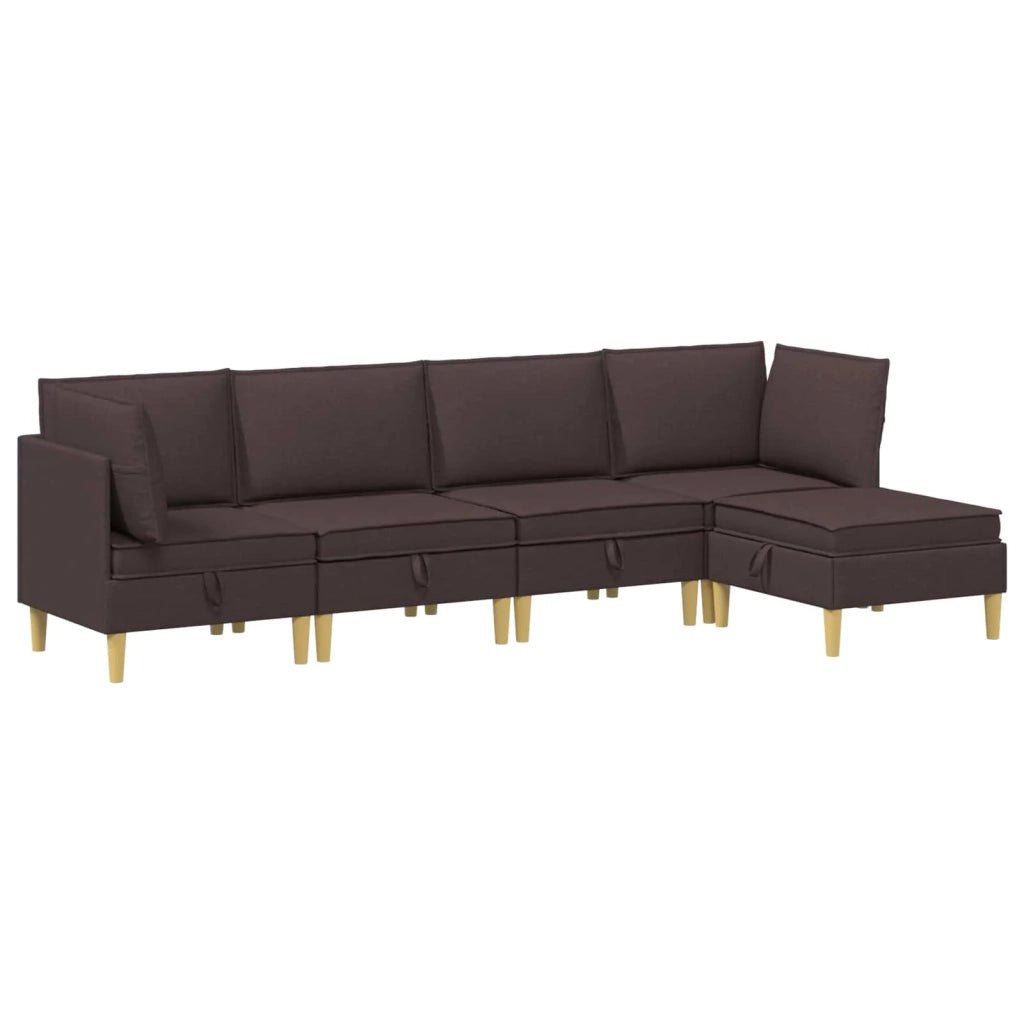 Set di divani modulari con spazio di archiviazione 5 pcs