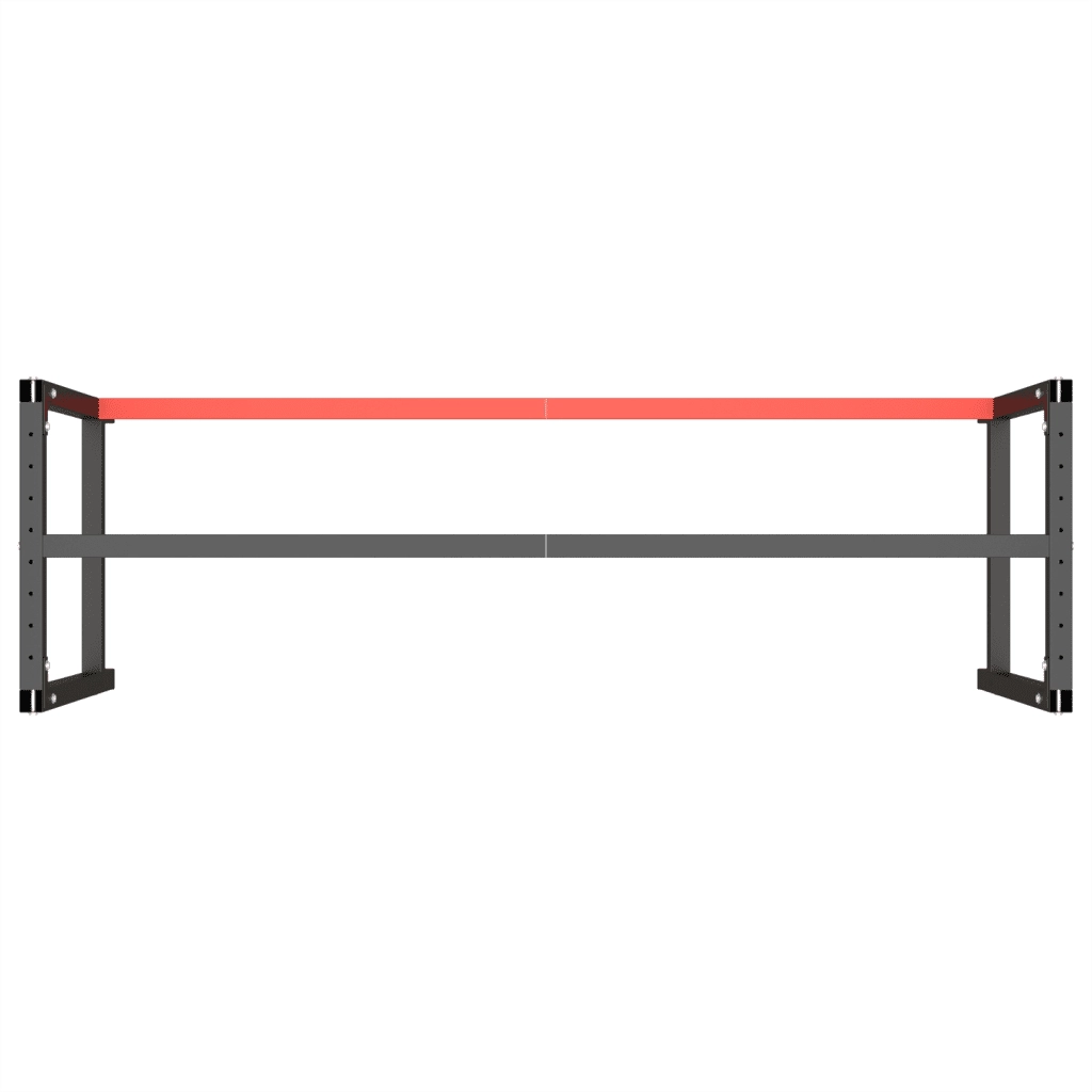 Telaio Banco da Lavoro Nero e Rosso Opaco 180x57x79 cm Metallo 151457