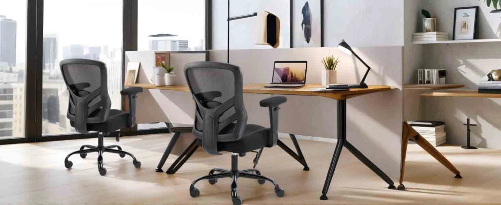 Sedia da ufficio ergonomica con supporto lombare e braccioli 2d regolabili reclinabile pelle nera 61 × 28 × 58 cm