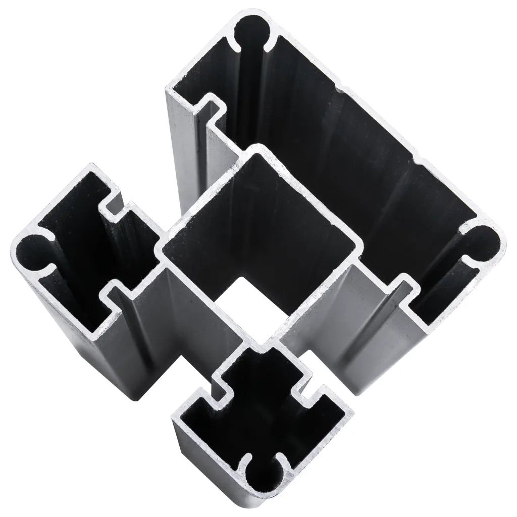 Set Pannelli di Recinzione in WPC 699x105 cm Nero
