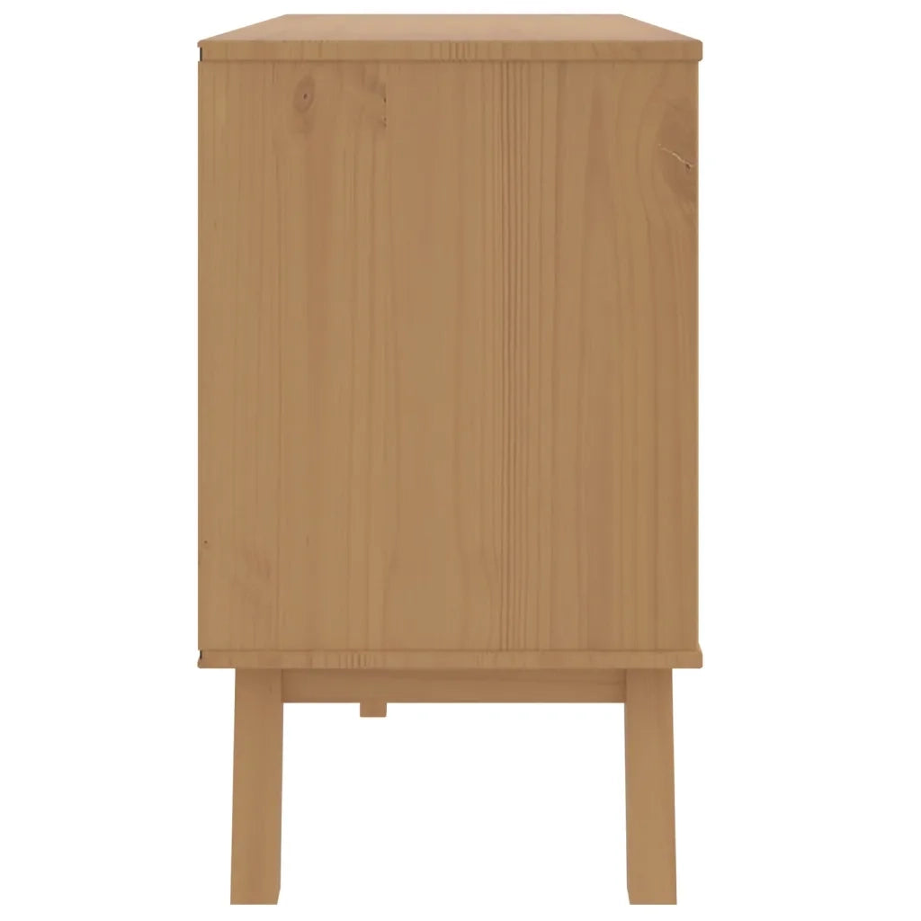 Cassettiera OLDEN Marrone in Legno Massello di Pino 358591