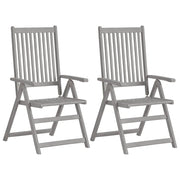 Sedie da Giardino Reclinabili 4 pz con Cuscini Massello Acacia 3065383