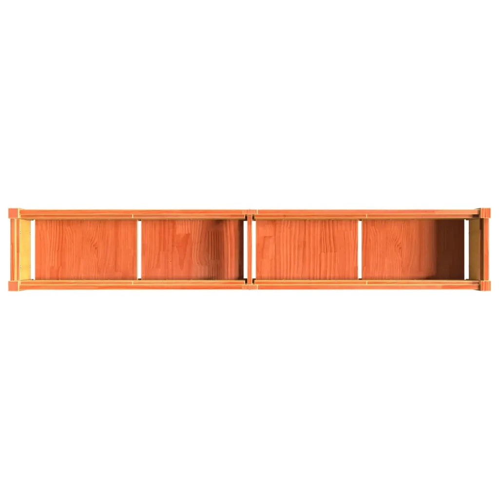 Fioriera Giardino-Vaso da Esterno-Contenitore per Piante Marrone Cera 180x31x31 cm Legno Massello Pino