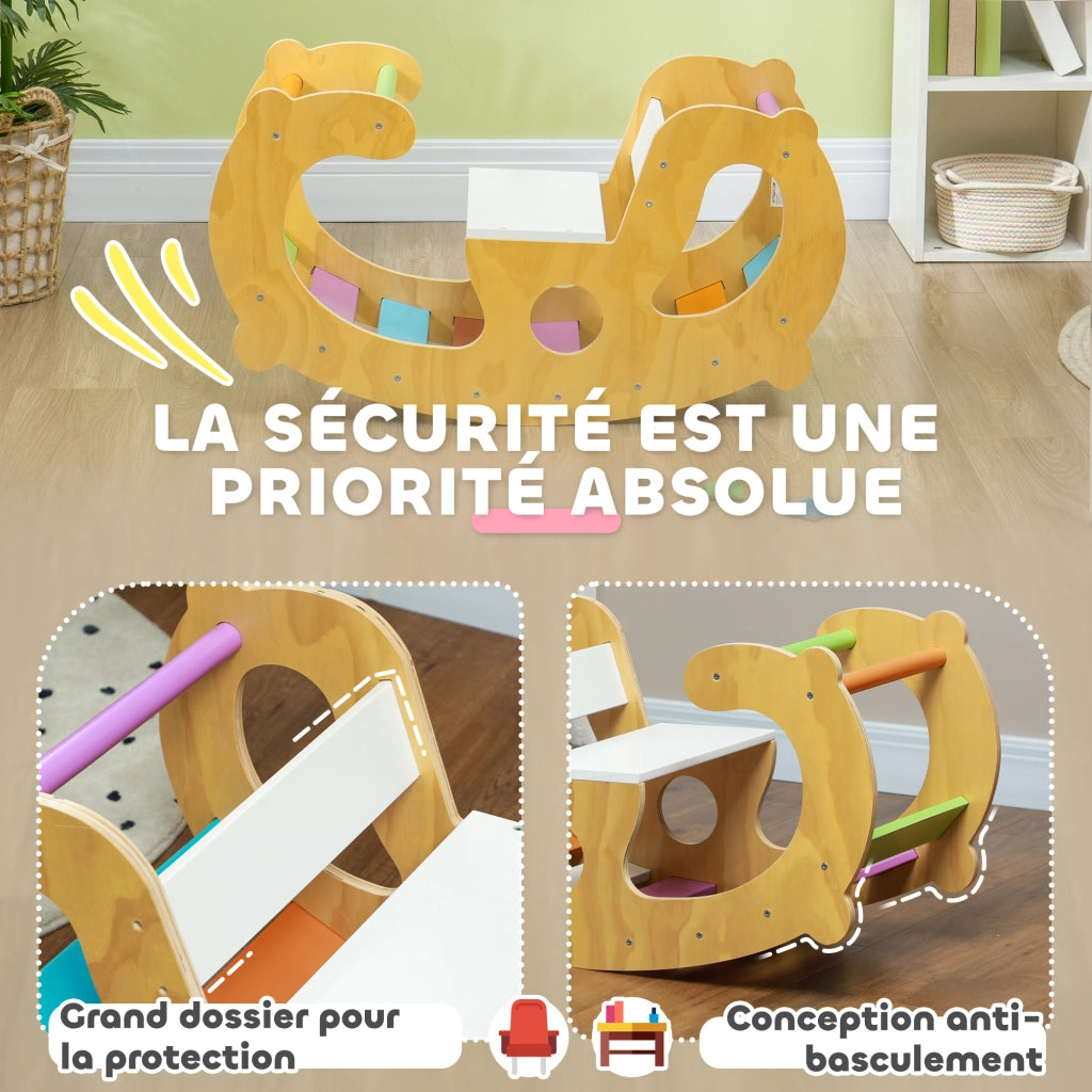 Sedia a dondolo arcobaleno per bambini ¨C zephmum ¨C 2 in 1, 18-48 mesi