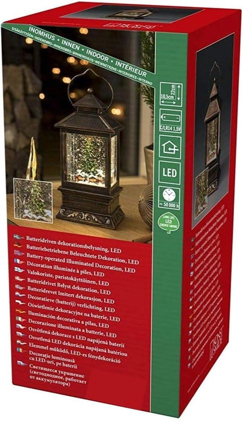 Lanterna LED con riempimento acqua - Diodo bianco caldo - Azionata da batteria - Uso interno - Luce a led bianco freddo - 4356-000