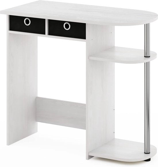Computer portatile per ufficio/casa con scrivania in legno di quercia/acciaio inox