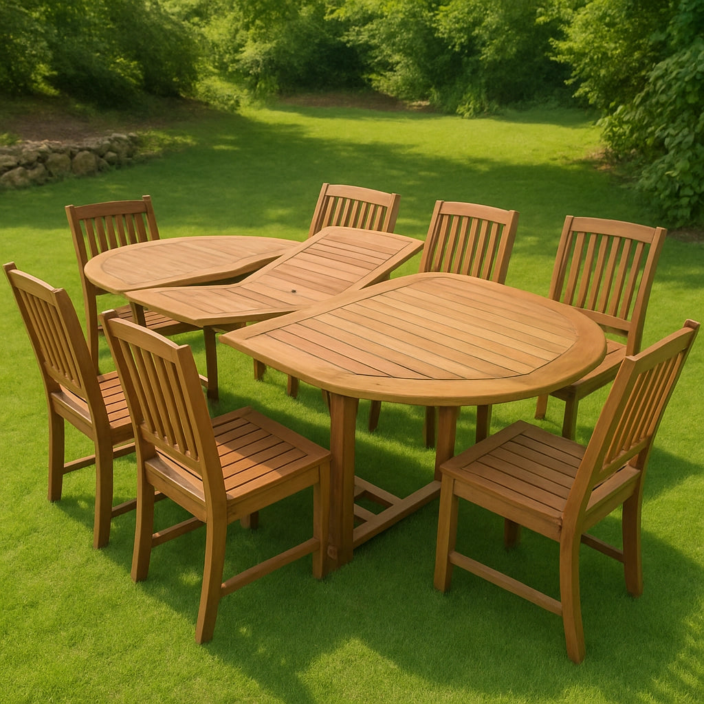 Tavolo da Giardino Allungabile in Legno di Acacia 240/180X100XH75CM