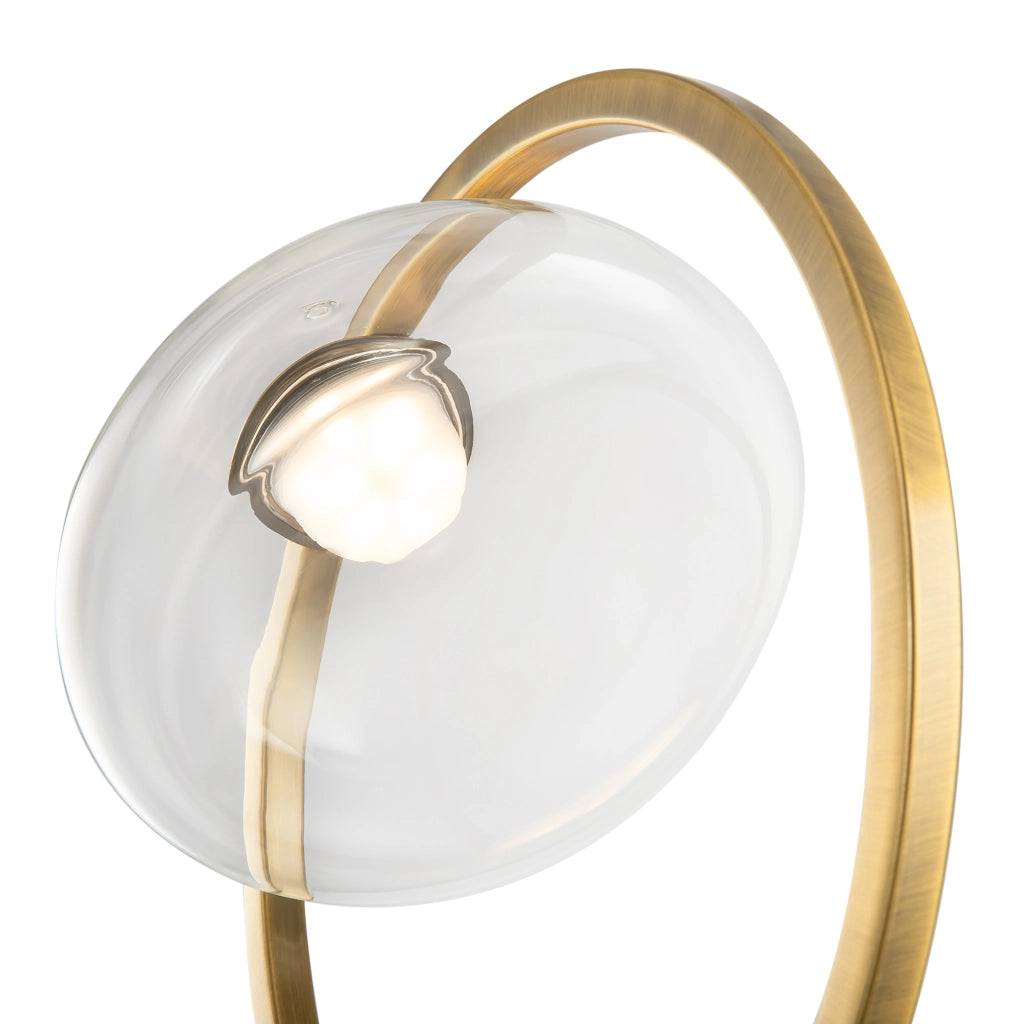 Maytoni Applique moderna Lunare 1 luce LED integrato ottone metallo vetro
