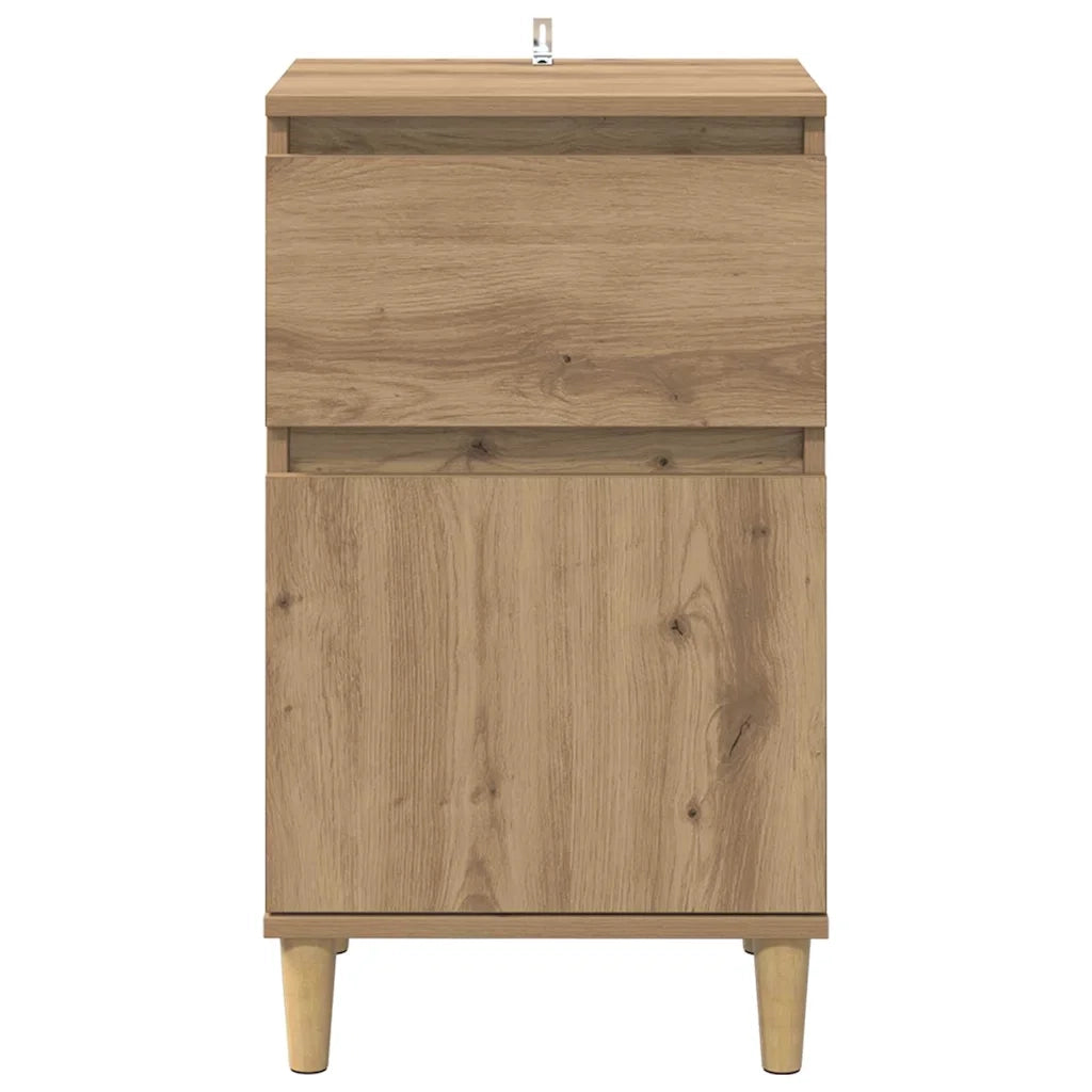 Armadio da Notte 2 pcs Rovere artigianale 40 x 35 x 70 cm