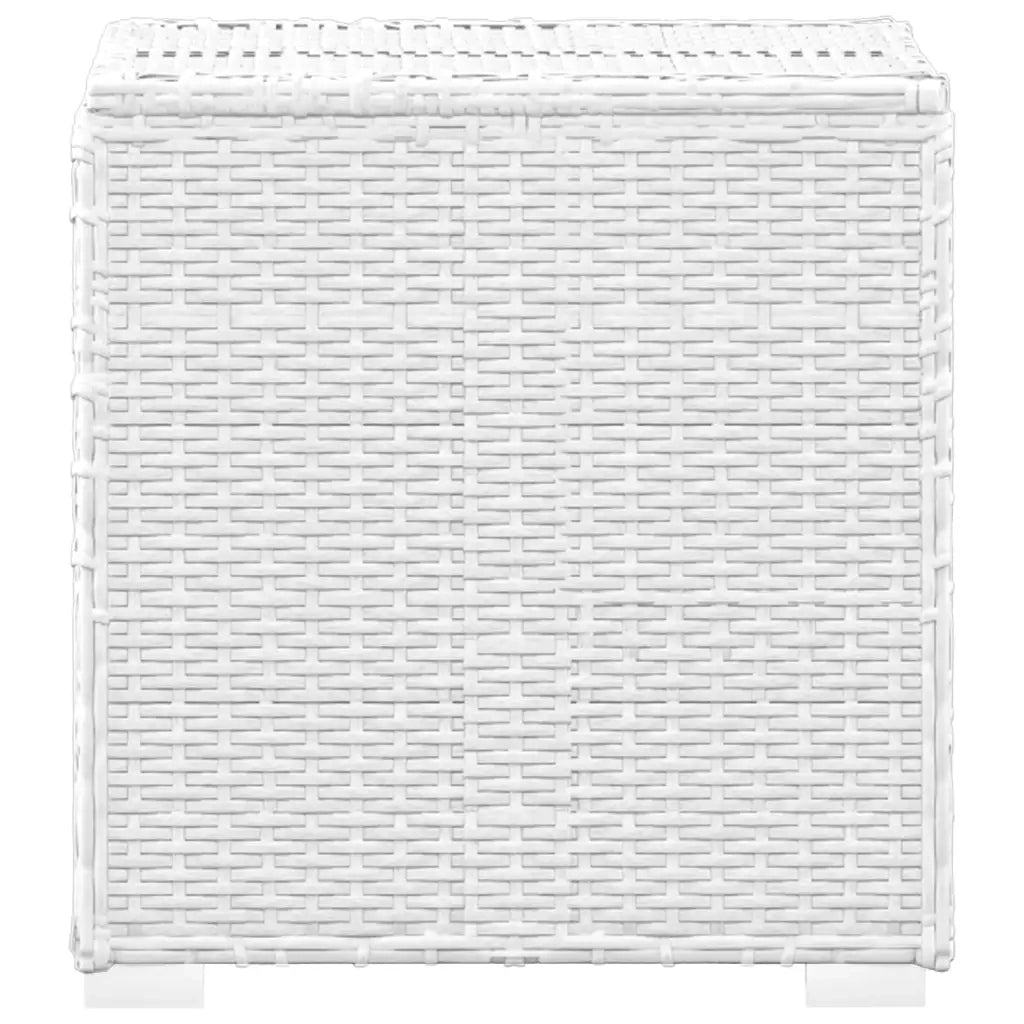 Lettino Prendisole Cuscino e Tavolino da TÃ¨ Polyrattan Bianco  cod mxl 20104