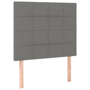 Testiera | Testata Grigio Scuro 100x5x118/128 cm Tessuto