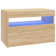 Mobile TV multimediale mensola TV credenza mobile TV per sala da pranzo soggiorno camera da letto con luci LED rovere Sonoma 60 x 35 x 40 cm marrone 02_0026787