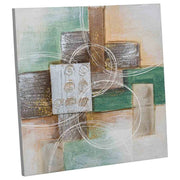 Quadro dipinto a mano con rilievo multicolore 60x60x3h cm