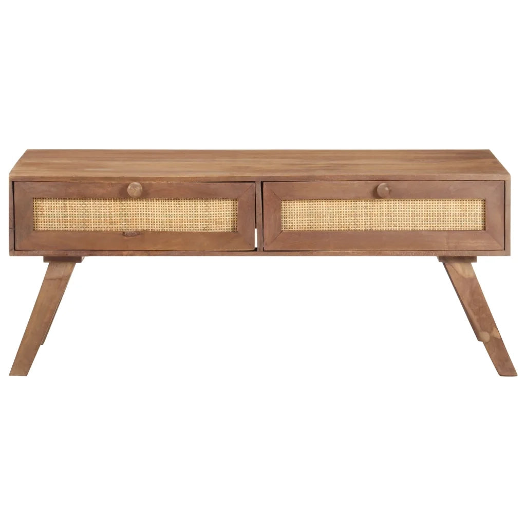 Tavolino da Salotto in Legno Massello di Mango 100x60x40 cm