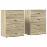 Credenze 2 pz | Madia | Buffet da pranzo | Armadio da pranzo Rovere Sonoma 60x39x80 cm in Legno Multistrato