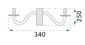 Lampada Da Parete Rustica Classica Nera APP646-2W