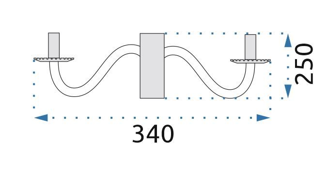 Lampada Da Parete Rustica Classica Nera APP646-2W