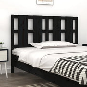 Testiera per Letto-Testata-Testiera Decorativa Nera 145,5x4x100cm in Legno Massello di Pino 935267