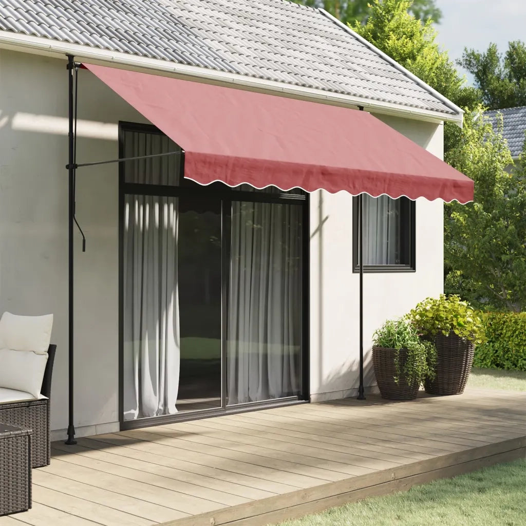 Tessuto di Ricambio per Mantovana da Tenda Strisce Bordeaux 3 m 367774