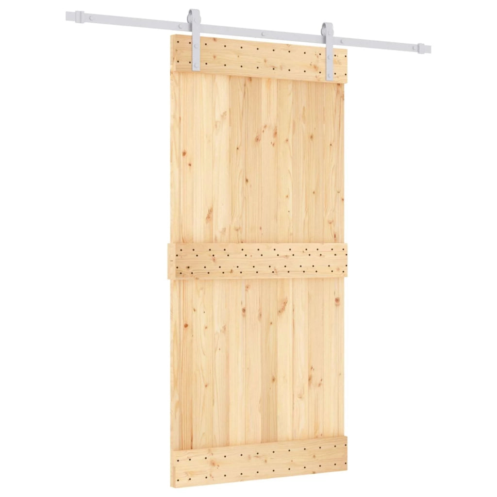 Porta scorrevole Naturale e Bianco 95 x 210 cm 3444955