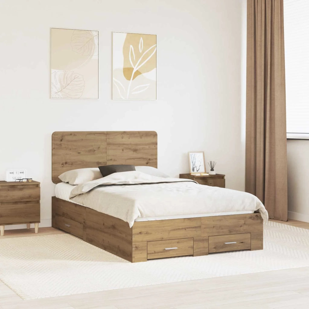 Struttura del letto Rovere artigianale 120 x 190 cm 3412818