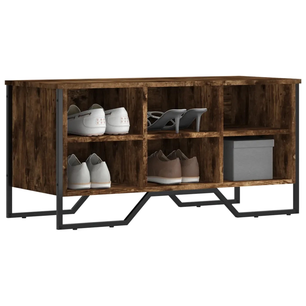 Scarpiera | Mobile per scarpe Rovere Fumo 90x38x45,5 cm in Truciolato
