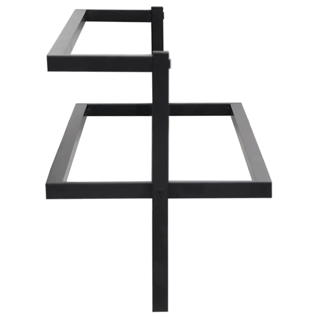 Portasciugamani 95 x 25 x 22 cm acciaio nero 02_0001651