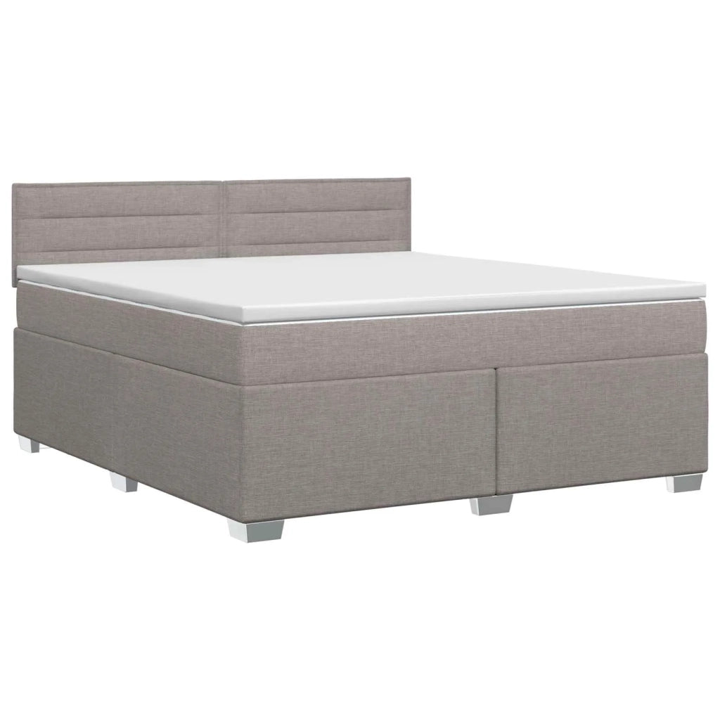 Letto box spring con materasso Tortora 140 x 200 cm Tessuto 3450492