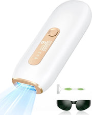 Apparecchio di Epilazione Laser - Senza Dolore e a Lungo Termine - Epilatore per Uomini e Donne - 999.900 Impulsi - Incluso Raschietto e Occhiali di Protezione - 9 Niveletà Regolabili - Modalità Automatica e Manuale