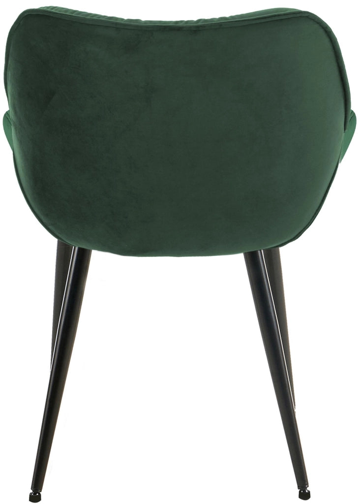 Sedia Tanna in velluto verde