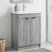Mobiletto da bagno sotto il lavello Sonoma grigio 890100